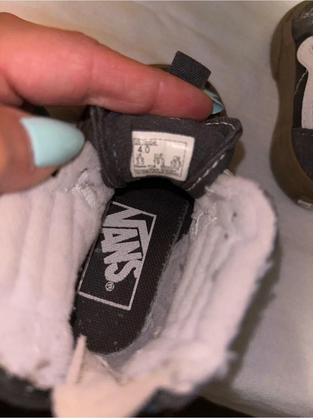 Vans Kids High-Top Sneakers — Dark Grey and Brown